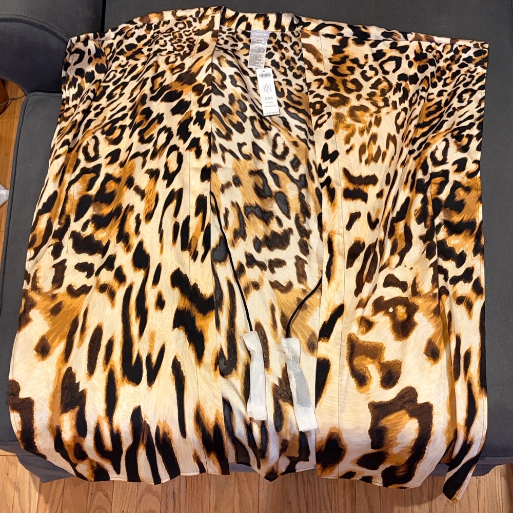 Chico's Animal Print Skirt in Brown and Black